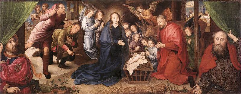 GOES, Hugo van der Adoration of the Shepherds sg Norge oil painting art